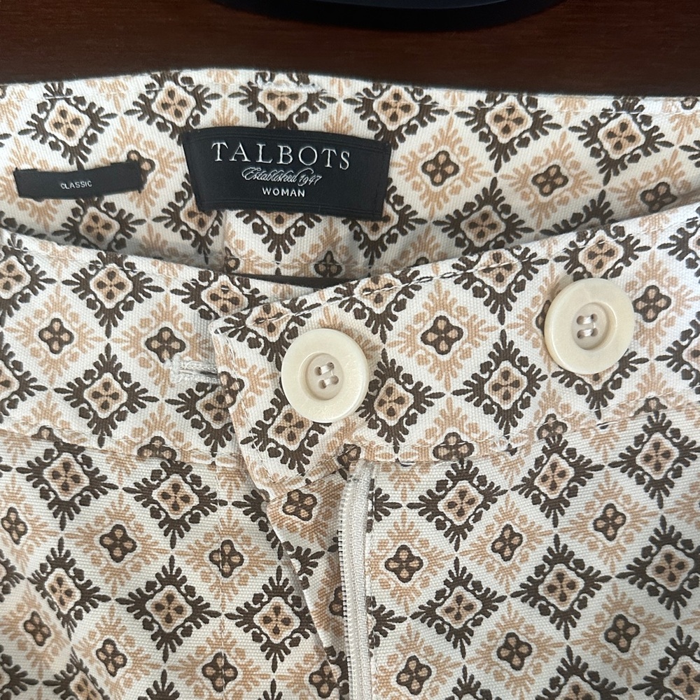 Patterned Tan Woman’s Pants - Picture 2 of 3